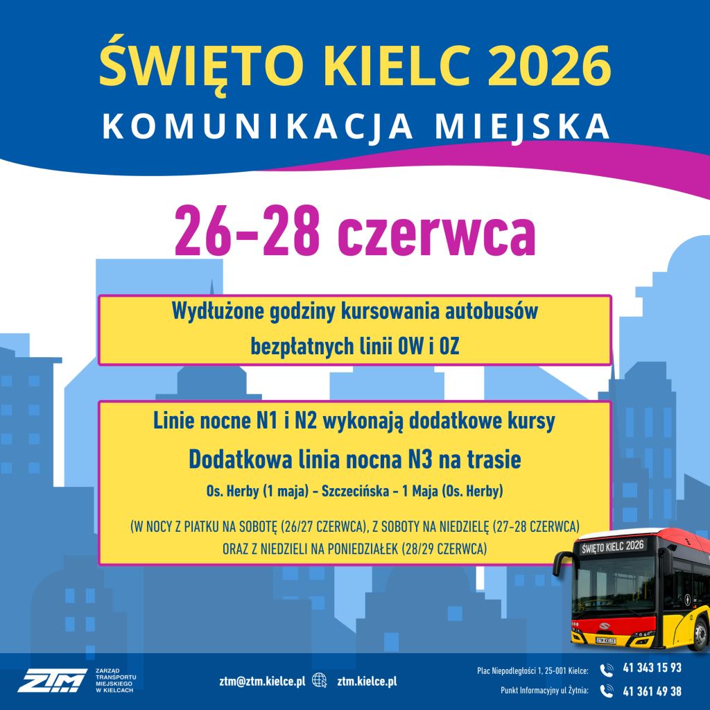 Święto Kielc 26-28 czerwca 2026r.
